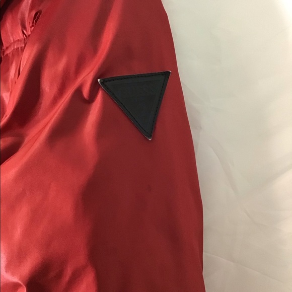 Guess Nylon Red Down Jacket Coat - Picture 6 of 13